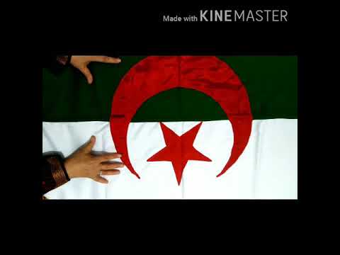 طريقة خياطة الراية الوطنية الجزائرية