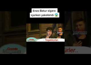 ENES BATUR SİGARA İÇERKEN YAKALANDI
