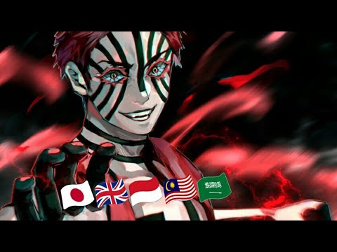 اكازا وهو يتحدث بعدة لغات العربية تفوز انمي قاتل الشياطين Demon Slayer