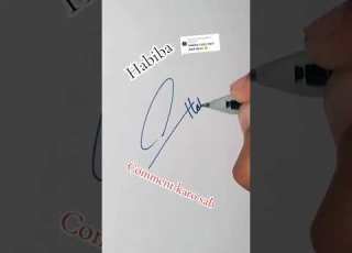  Habiba Name Signature Signature Calligraphy