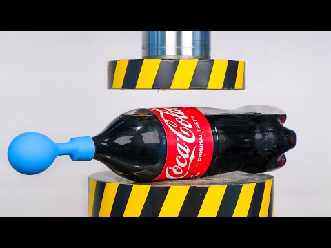 Aplastando Cosas Crujientes Y Suaves Coca Cola Con Globo VS Prensa Hidraulica Aplastando Cosas Crujientes Y Suaves Coca Cola Con Globo VS Prensa Hidraulica
