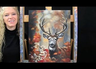 Learn How To Draw And Paint With Acrylics DEER IN AUTUMN Acrylic Painting Tutorial For Beginners