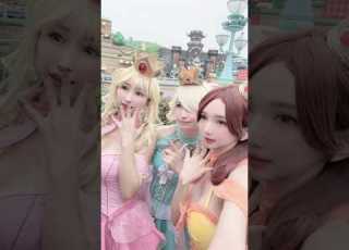  久々のユニバ コスプレ まめコス Cosplay Usj ユニバ 任天堂 Shorts ピーチ姫 デイジー ロゼッタ