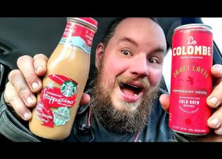 Brandon S Sampler Platter La Colombe Peppermint Mocha Draft Latte AND Starbucks Comparison