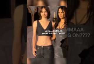 Jenna Ortega Hand In Emma Myers Waist Wait For End Jennaortegawednesday Wednesdayaddams2 Netflix