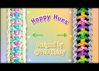  Happy Hues Rainbow Loom Bracelet Tutorial 3 Bars Wide