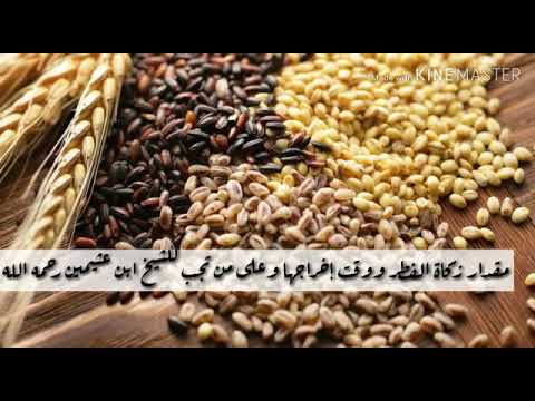 مقدار زكاة الفطر ووقت إخراجها وعلى من تجب للشيخ ابن عثيمين رحمه الله مقدار زكاة الفطر ووقت إخراجها وعلى من تجب للشيخ ابن عثيمين رحمه الله