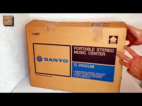 فتح جهاز سانيو Sanyo من الكرتونة جهاز جديد من السبعينات