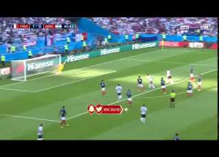 هدف الارجنتين على فرنسا 1 1 الشوط الاول روسيا 2018