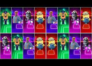 Minions Crazy Frog Sheriff Labrador Blippi Tiles Hop EDM Rush