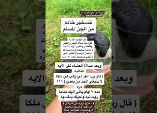 تسخير خادم من الجن المسلم
