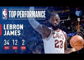 LeBron James ELECTRIC Performance Vs The Grizzlies 34 Points 12 Assists December 2 2017