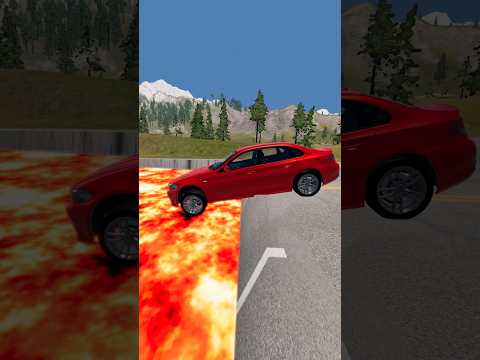 Bunte Autos Gegen Lavagrube BeamNG Drive Shorts Beamngdrive Automobile Usa