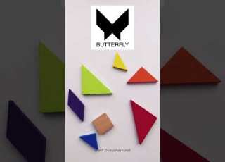 How To Make This Butterfly Tangram Puzzle Tangram Puzzle