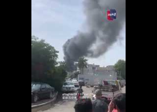 مشاهد لاستهداف مقر المخابرات العراقي في المنصور بطائرة مسيرة