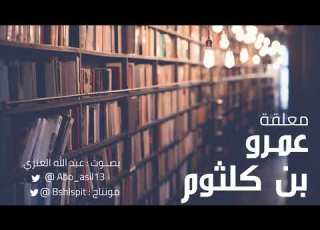 معلقة عمر بن كلثوم ملأنا البر حتا ضاق عنا