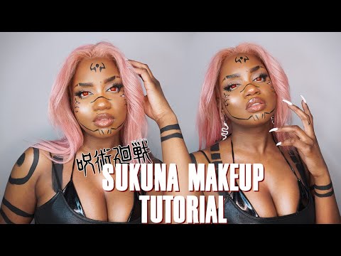 SUKUNA COSPLAY TUTORIAL BLACK GIRL EDITION ANIME MAKEUP