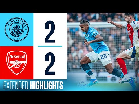 EXTENDED HIGHLIGHTS Man City 2 2 Arsenal Late Stones Goal In Dramatic Draw