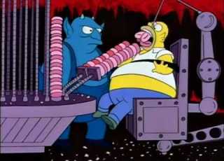  The Simpsons Homer Eating All The Donuts In The World