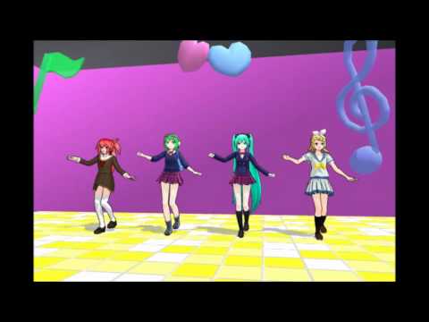 MMD Miku GUMI CUL Rin Happy Together