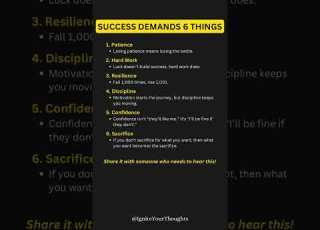 SUCCESS DEMANDS 6 THINGS Motivational Video Motivation Inspiration Mindset Success Shorts