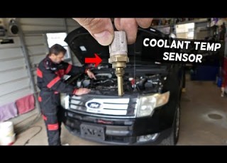  COOLANT TEMPERATURE SENSOR LOCATION REPLACEMENT 3 5 FORD EDGE FLEX TAURUS FUSION LINCOLN MKX MKZ