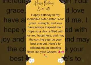  Birthday Wishes Messages For Big Sister Shorts Birthday Birthdaycelebration
