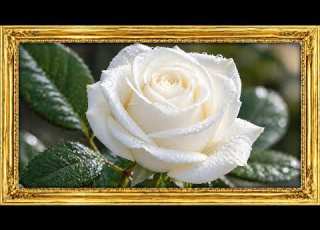  White Rose Wallpaper TV Background خلفيات شاشة تلفزيون