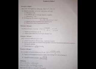  Examen De Maths 1 Université Bouira 2018