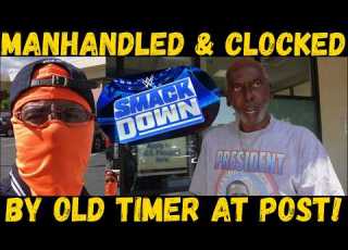  Smart Mouth Gets Manhandled Clocked By Old Timer