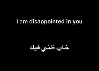 كيف تقول خاب ظني فيك باللغة اليزية