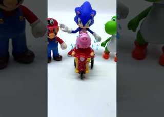  Unboxing Reviewing Peppapig Super Mario Bros And Sonic Toys Fun Video Mario Peppapig