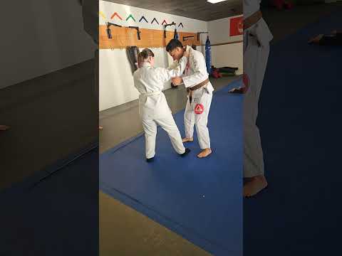 Coach Joel Helping Out The BJJ Students With Uchi Mata