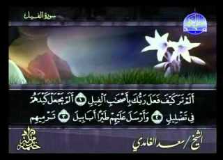 من سوره الزلزله الى سوره الناس الشيخ سعد الغامدي