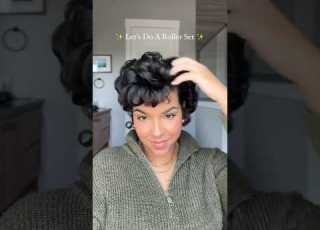 Roller Set Hair Tutorial On Short Natural Hair Shorts Hairstyle Hairstyles NaturalHair