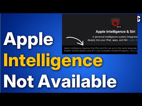 Apple Intelligence Not Available Language Not Same As Siri Fix