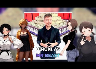 NTR Kokujin No Tenkousei React To HIROKI As MR BEAST Gacha React