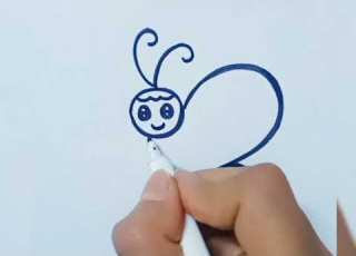 رسم فراشه تعليم الرسم للاطفال رسم سهل رسم سريع