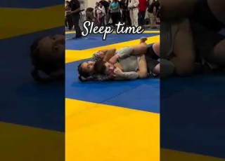 Jiujitsu Girl RNC Submission On Boy