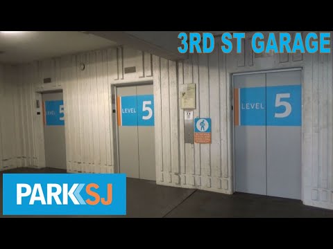 Park SJ Series EP 1 Only One Works OTIS Traction Elevators 3rd St Garage San Jose CA