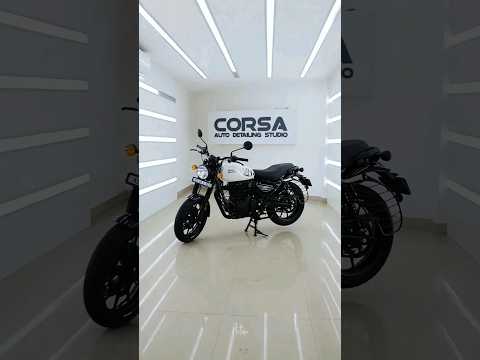 White Royal Enfield Hunter 350 Shorts Short Trending Bike