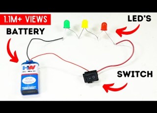 How To Connect Multiple LED S With 9V Battery Switch In Series Connection Simple Electric Circuit
