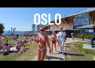 Tjuvholmen Badeplass Walk Oslo Norway 2023