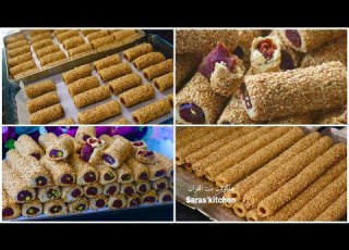 طريقة عمل أصابع التمر بالسمسم الهشة بنت الفرات