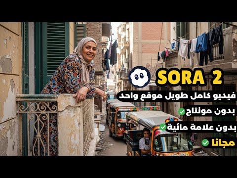 استخدم Sora2 بدون اكواد عمل فيديو بالذكاء الاصطناعي مجانا فيديو كامل 4 دقائق