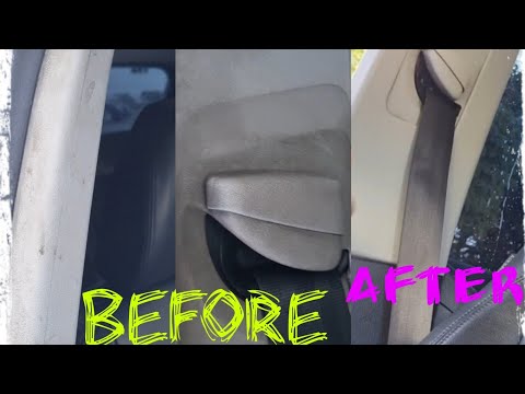Test And Clean Car Interior Plastic With Flamingo FOAM Cleaner F002