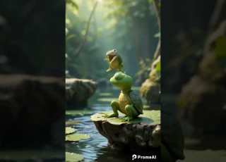 Shortvideo Shorts Flying Frog Jumping Smile Cute Animation
