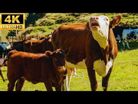 4K RELAXING FARM ANIMALS VIDEO RELAXING FARM ANIMAL SOUNDS