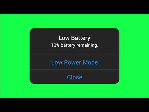 Green Screen Low Battery Icon