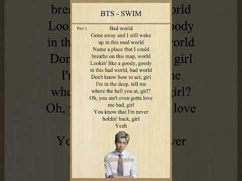 BTS SWIM Lyrics Part 1 BTS Jungkook Jin Rm Jimin Taehyung Jhope Suga Kpop Lyrics Moonlyrics BTS SWIM Lyrics Part 1 BTS Jungkook Jin Rm Jimin Taehyung Jhope Suga Kpop Lyrics Moonlyrics